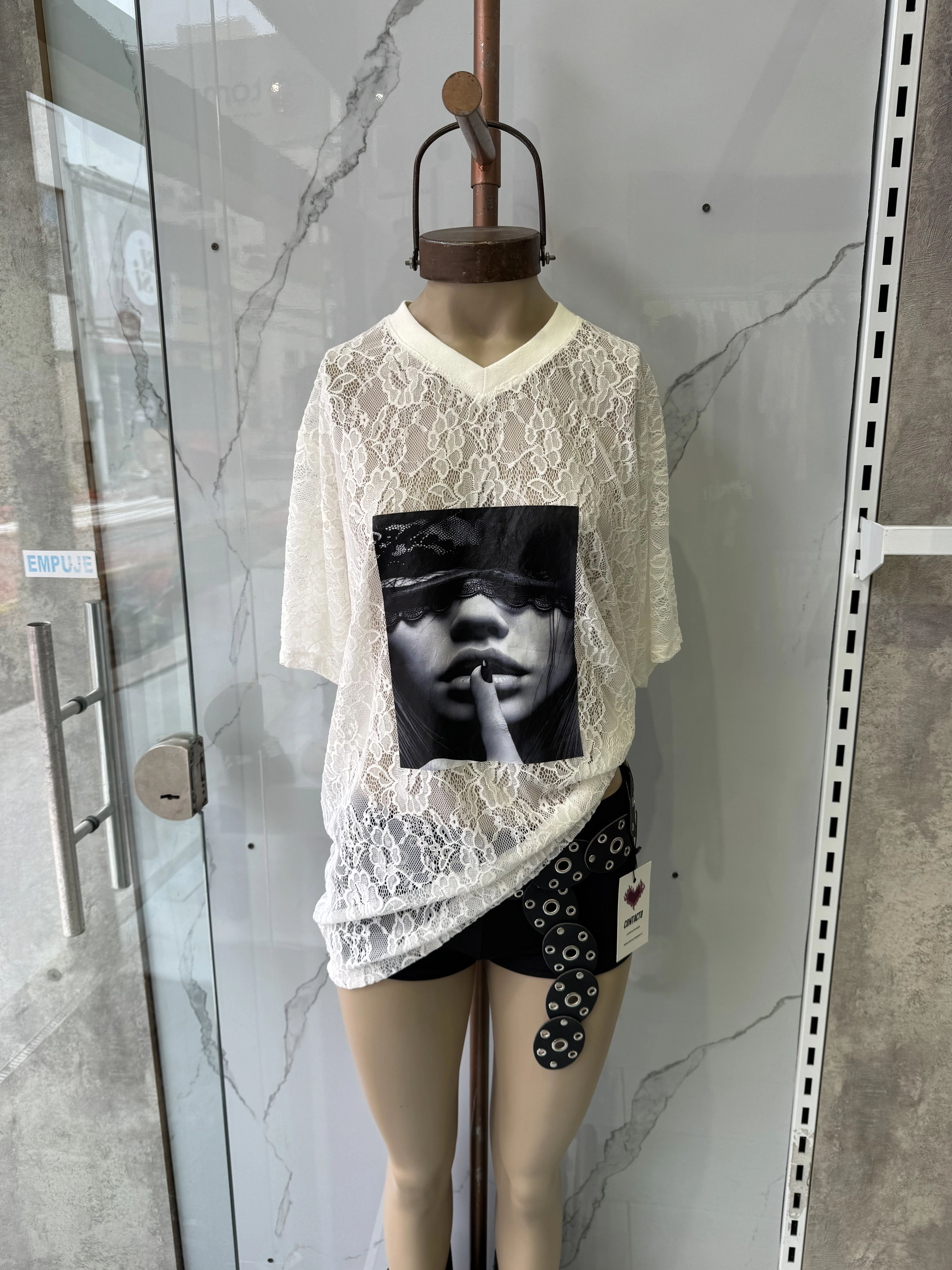 Remeron encaje estampado